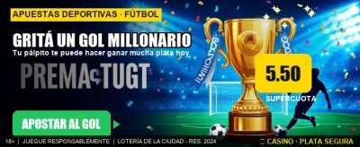 ¡Gol Millonario! Ganá hoy mismo
